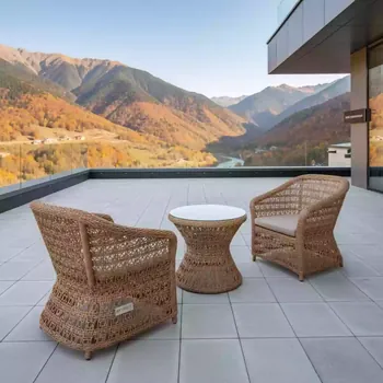 Аренда Комплект плетеной мебели T365 S65B W65 light brown в Radisson Hotel Rosa Khutor — ART SPACE