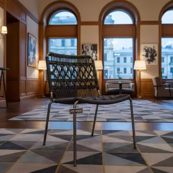Аренда Стул плетеный из роупа MAR CH 001 RAL7024 SH темно серый в Boutique Hotel PORTUM 1905 — ART SPACE