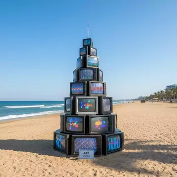 Аренда Фотозона ретро ТВ елка на пляже «Маяк» — ART SPACE
