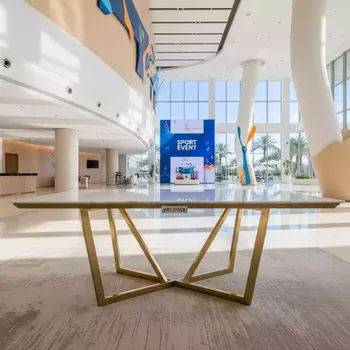 Аренда Стол Affari Gold White в Novotel Resort — ART SPACE