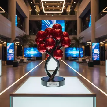 Аренда Набор ёлочных шаров Winter Glade пластик 8 см 12 шт красный микс в Novotel Resort — ART SPACE
