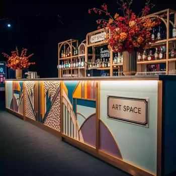 Аренда Стойка барная брендированная с фасадом в Red Arena — ART SPACE
