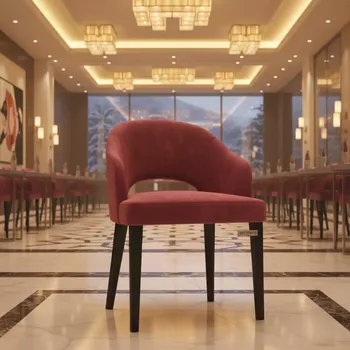 Аренда Стул Тони винный велюр ножки бук черная морилка в Swissôtel Resort Sochi Kamelia — ART SPACE