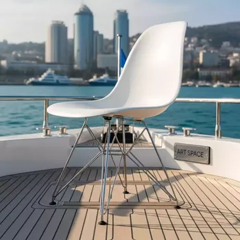 Аренда Стул металлический каркас хромированные ножки Eames на VIP-яхте (Имеретинский порт) — ART SPACE