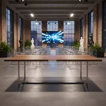 Аренда Стол Лидер 1 1200х800 орех серебро в Bridge Resort — ART SPACE