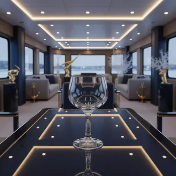 Аренда Конфетница на ножке хрустальная D 115 мм на VIP теплоходе (Морпорт Сочи) — ART SPACE