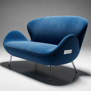 Аренда Диван двухместный Swan Blue синий в Зимнем театре — ART SPACE