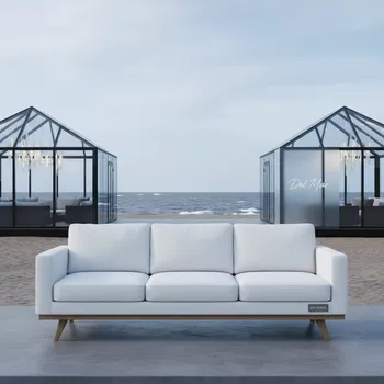 Аренда Диван трехместный Reglan белый в пляжном клубе Del Mar — ART SPACE