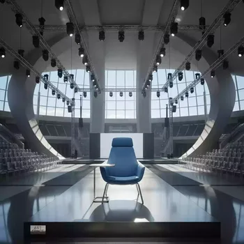 Аренда Стул Venezia с подлокотниками столиком голубой на арене «Фишт» — ART SPACE
