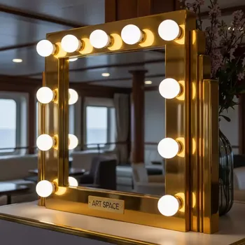 Аренда Зеркало гримерное Hollywood Gold на теплоходе «Дагомыс» — ART SPACE