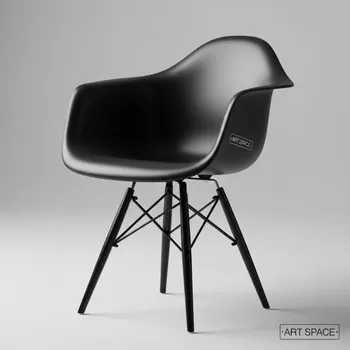 Аренда Стул дизайнерский Eames DSW basic dark черный в ресторане «Баран-Рапан» — ART SPACE