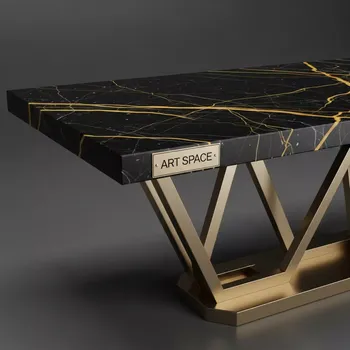 Аренда Стол Motus мрамор gold black в Green Flow Hotel — ART SPACE