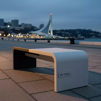 Аренда Скамейка пластиковая Ikon Bench на территории Морпорта Сочи — ART SPACE