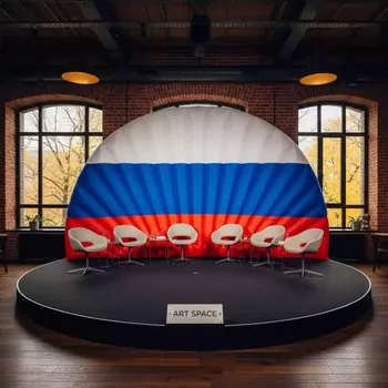 Аренда Сцена ракушка надувная триколор 9х4,5х4,5 м в ресторане «La Terrazza» — ART SPACE