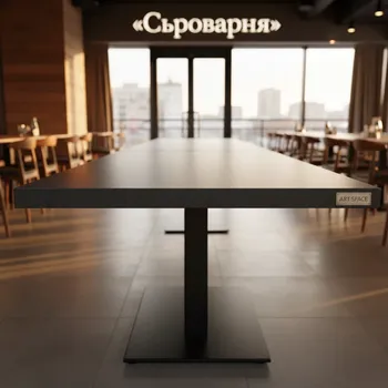Аренда Столешница Compact Laminate прямоугольная для подстолья Nemo Double в ресторане «Сыроварня» — ART SPACE