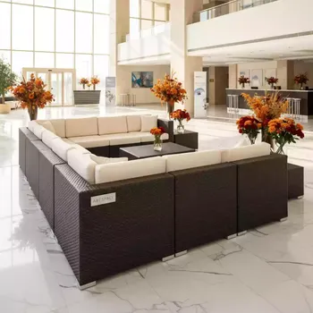 Аренда Диван трансформер AFM 320B Brown искусственный ротанг в отеле Radisson Lazurnaya — ART SPACE