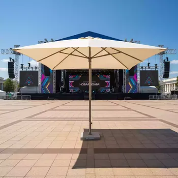 Аренда Зонт профессиональный 3х3 м Rimini Standard слоновая кость на Медальной площади — ART SPACE