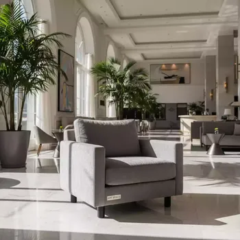 Аренда Кресло серое шенилл Opra в Rodina Grand Hotel & SPA — ART SPACE