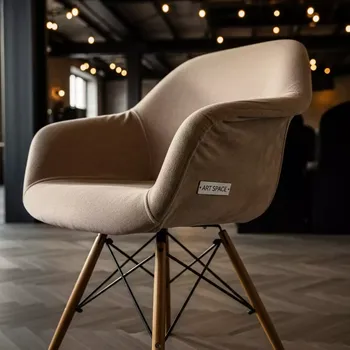 Аренда Чехол E01 для стула Eames велюр бежевый уплотненный в Rixos Krasnaya Polyana — ART SPACE