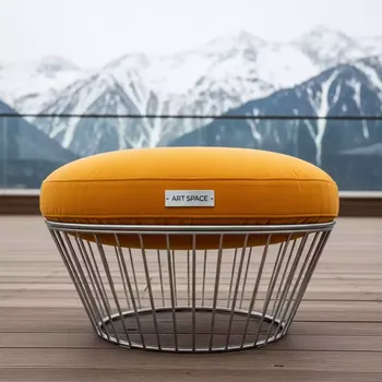 Аренда Пуф металлический с подушкой Davos в Golden Tulip Rosa Khutor — ART SPACE