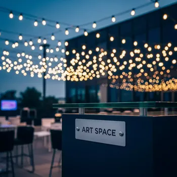 Аренда Гирлянды ретро для площадки в Green Flow Hotel — ART SPACE