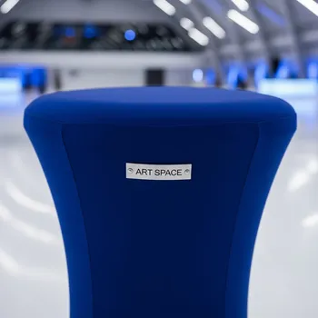 Аренда Чехол на табурет синий в ледовом дворце «Роза Хутор» — ART SPACE