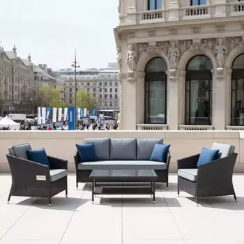 Аренда Комплект лаунж мебели плетеной Veneto 4 персоны в Boutique Hotel PORTUM 1905 — ART SPACE