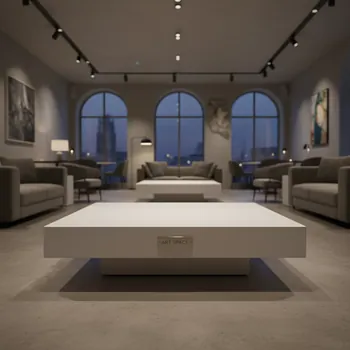 Аренда Стол журнальный Lack White 55х55 в ресторане «Плакучая Ива» — ART SPACE