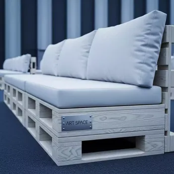 Аренда Диван из паллет White grey в комплексе «Дагомыс» — ART SPACE
