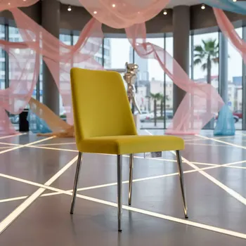 Аренда Стул серебряный лимонный бархатный ОКТАВА в City Park Hotel Sochi — ART SPACE