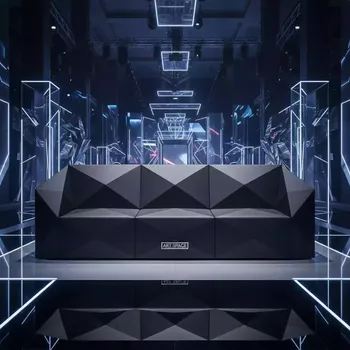 Аренда Диван трехместный Diamond black черный в санатории «Черноморье» — ART SPACE