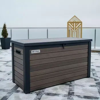 Аренда Ящик пластиковый Toomax Wood Style 842 л серый коричневый в Radisson Collection Paradise — ART SPACE