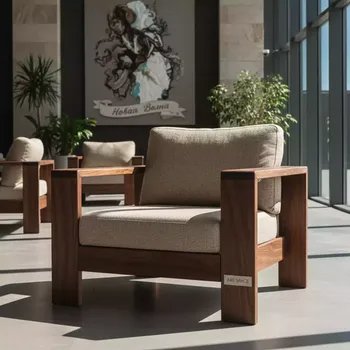 Аренда Кресло Idle бежевое орех в Golden Tulip Rosa Khutor — ART SPACE
