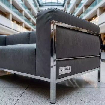 Аренда Диван Sigma кожзам NITRO GREY каркас серебро в отеле Hyatt Regency Sochi — ART SPACE