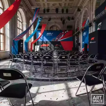 Аренда Стульев складных черных для конференции в МФК «Горный» — ART SPACE