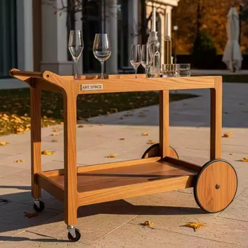 Аренда Столик деревянный сервировочный Noemi Trolley в санатории «Сочи» — ART SPACE