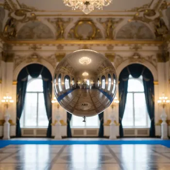 Аренда Шар с гелием 45 см серебряный в Зимнем театре — ART SPACE