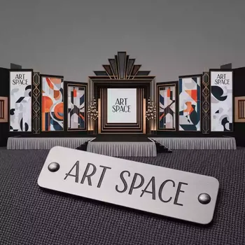 Аренда Оформление сцены баннерами задником юбкой Гранд Отель Поляна — ART SPACE