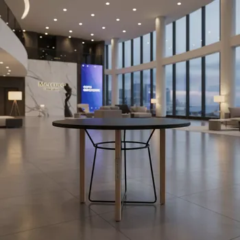 Аренда Стол Eames Wood Black диаметр 80 в Mercure Сочи Центр — ART SPACE