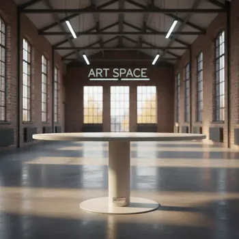 Аренда Стол круглый Sevilla слоновая кость в лофте «Студия 21» — ART SPACE