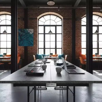 Аренда Стол складной чемодан пластиковый гранит Кейт 180 в ресторане «Sanremo» — ART SPACE