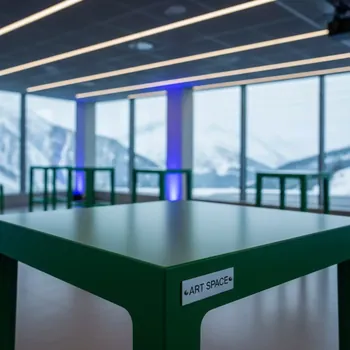 Аренда Стол квадратный пластиковый зеленый 90х90 см в Radisson Hotel Rosa Khutor — ART SPACE