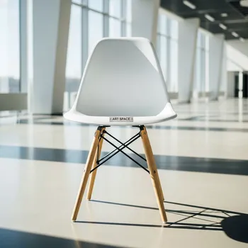 Аренда Стул дизайнерский Eames стиль DSW DAW white белый на арене «Фишт» — ART SPACE