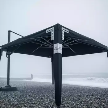 Аренда Зонт профессиональный Galileo Dark 3,5х3,5 м на пляже «Ривьера» — ART SPACE
