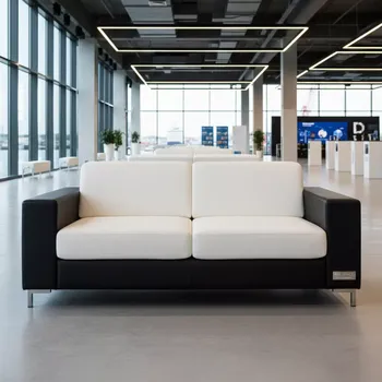 Аренда Диван бело черный Cube из экокожи 03 033BK в зале «Чайка» (Морпорт) — ART SPACE