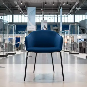 Аренда Стул Kongsberg лайт велюр синий Velutto ножки металл в Сириус Арене — ART SPACE