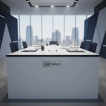 Аренда Стол Лидер 1 1500х800 мм белый черный кромка ПВХ в Mantera Supreme — ART SPACE