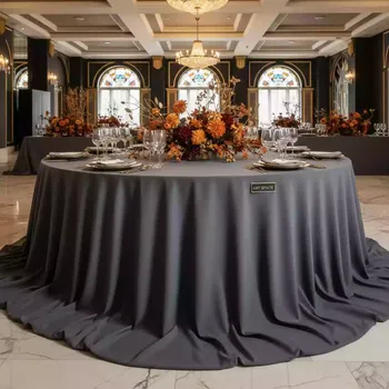 Аренда Скатерть круглая 3,3 м серая Профлайн в City Park Hotel Sochi — ART SPACE