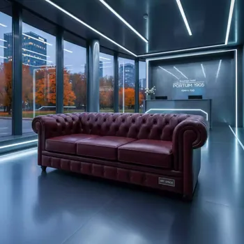 Аренда Диван трехместный Chesterfield classic коричневый в Boutique Hotel PORTUM 1905 — ART SPACE