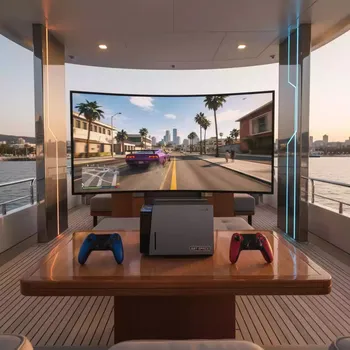 Аренда Игровая консоль Xbox игра Grand Theft Auto V для Xbox One на VIP теплоходе (Морпорт Сочи) — ART SPACE